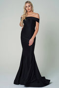 Off Shoulder Mermaid Fitted Long Evening & Wedding Dress AC373