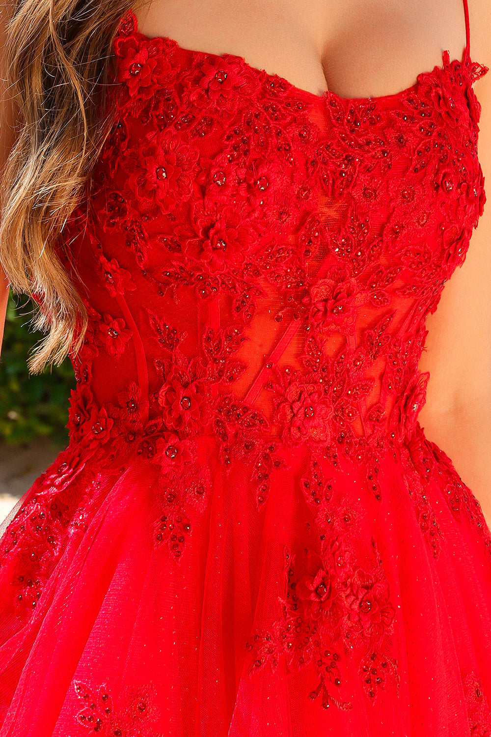 Flower Embroidery Tulle Skirt Boat Neck Long Prom Dress AC7035