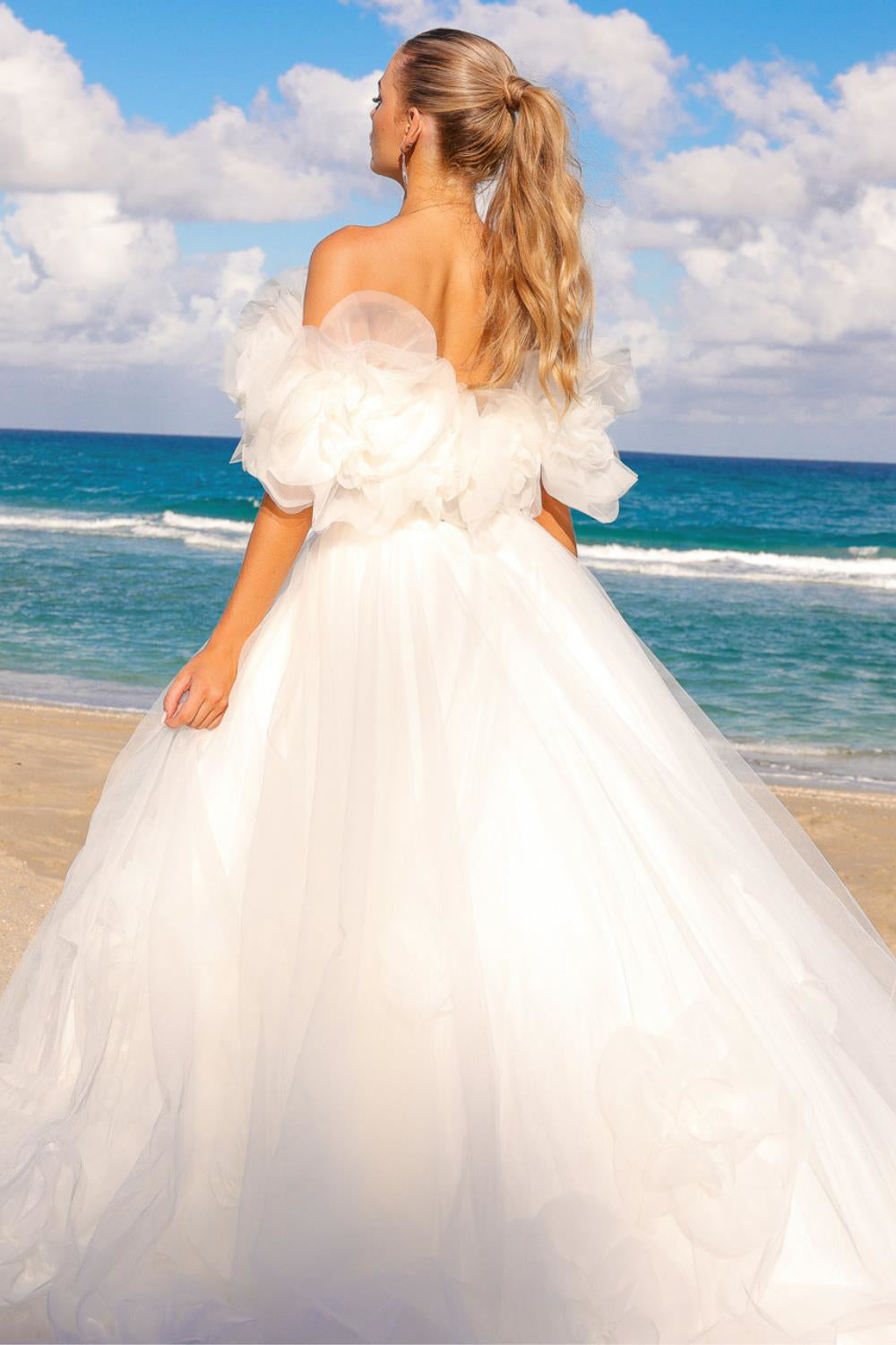 Pleated Sweetheart Detachable Shoulder Shawl Long Prom Dress ACSU079