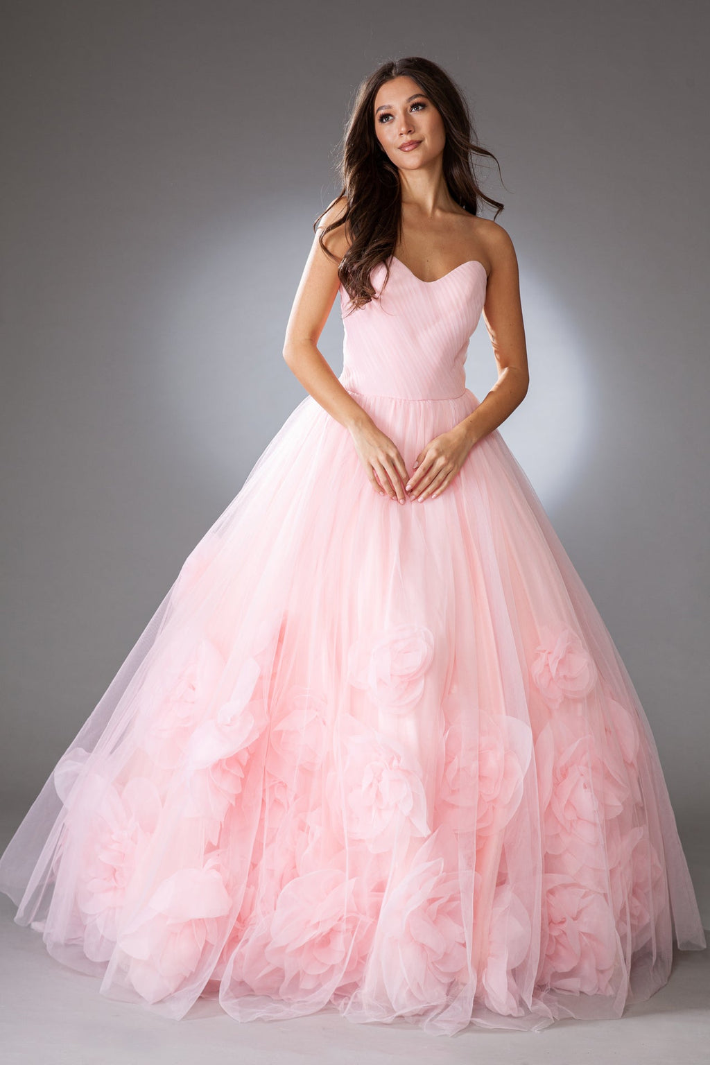 Pleated Sweetheart Detachable Shoulder Shawl Long Prom Dress ACSU079
