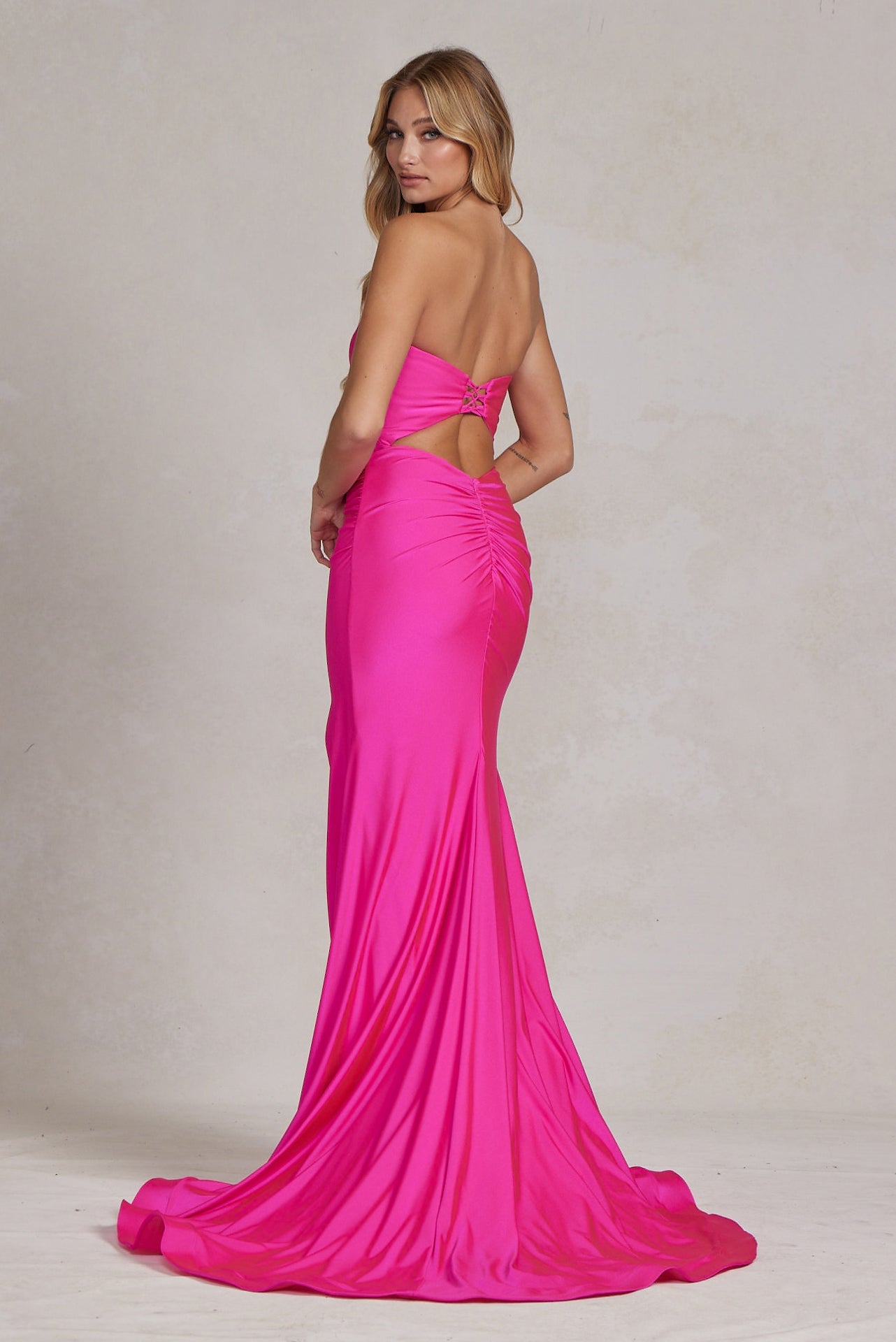 Side Slit Strapless Memraid Sweetheart Long Evening Dress NXT1139