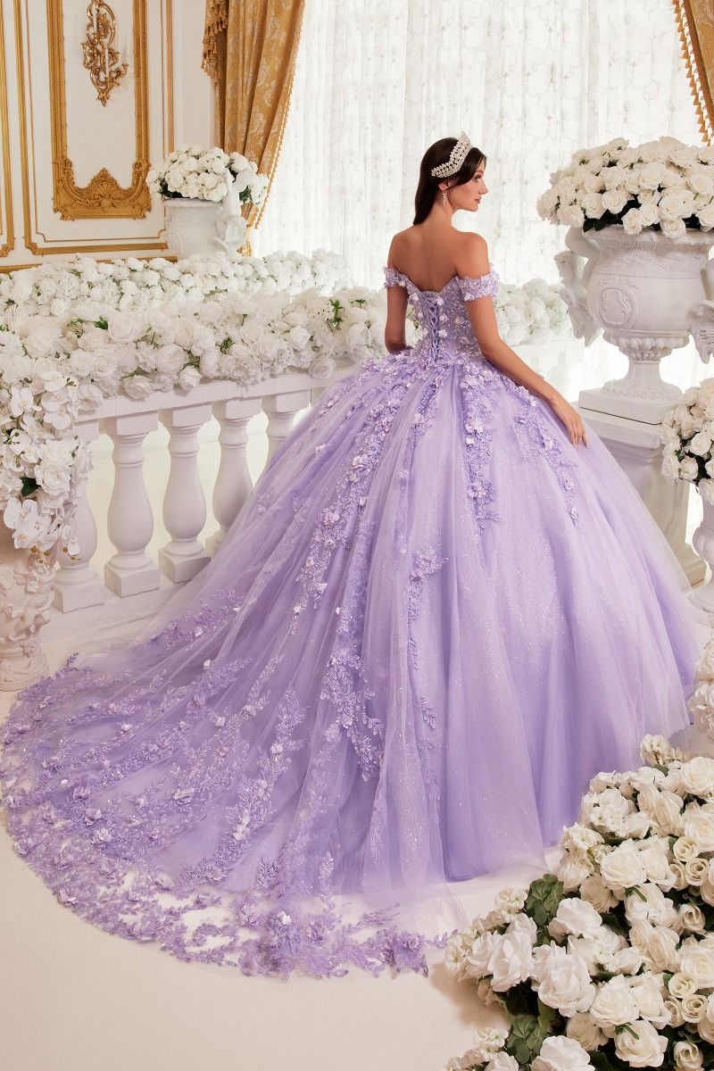 OFF THE SHOULDER QUINCEANERA BALL GOWN CD15717