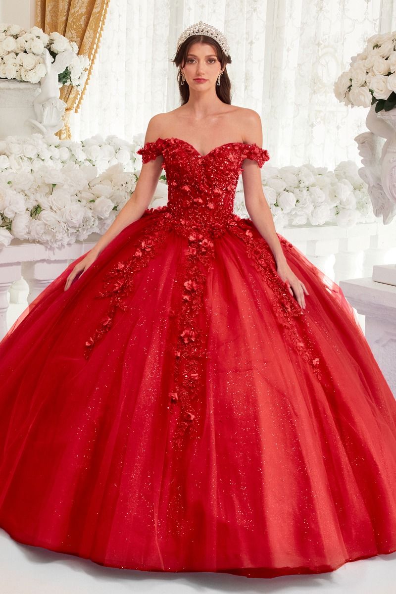 OFF THE SHOULDER QUINCEANERA BALL GOWN CD15717