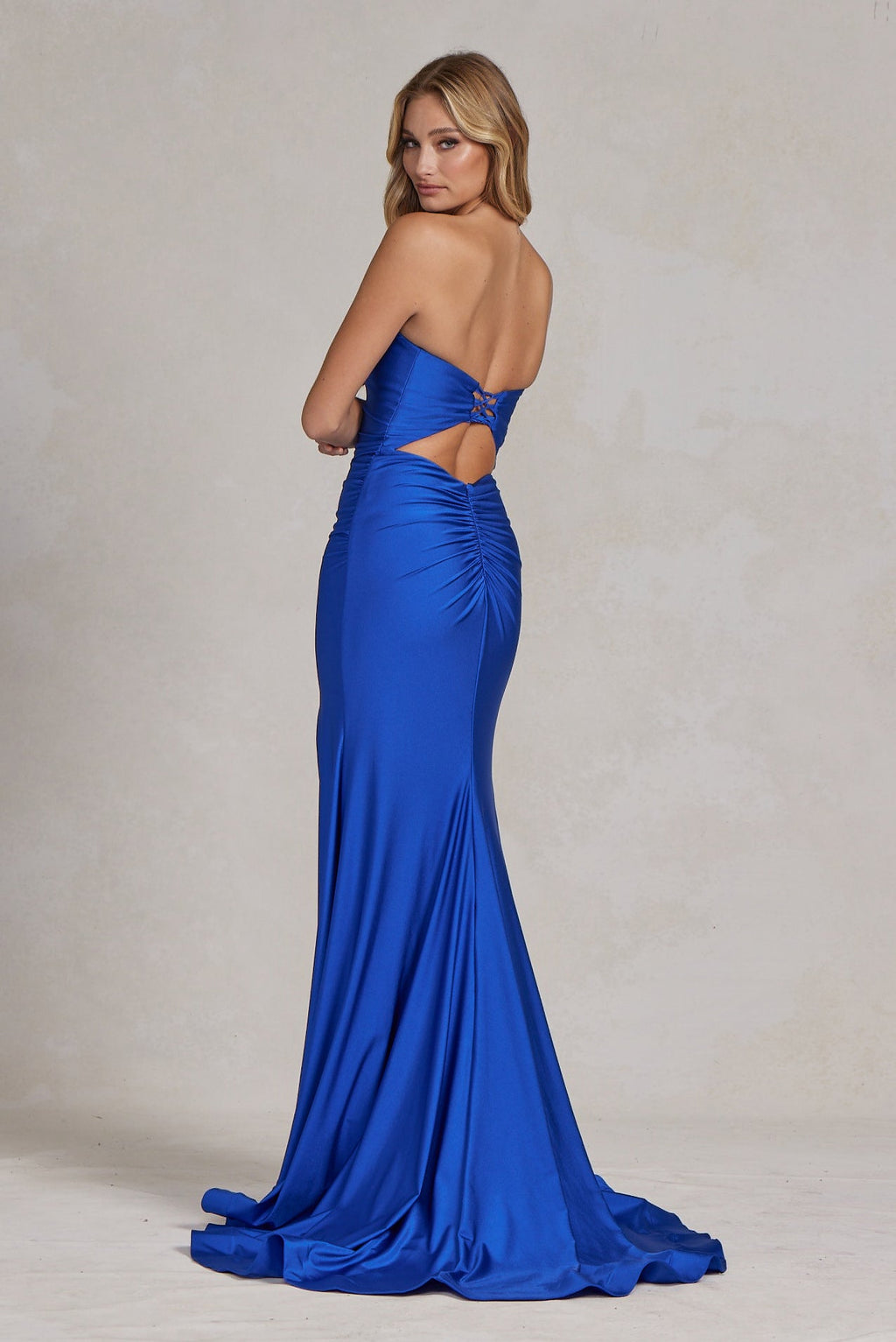 Side Slit Strapless Memraid Sweetheart Long Evening Dress NXT1139