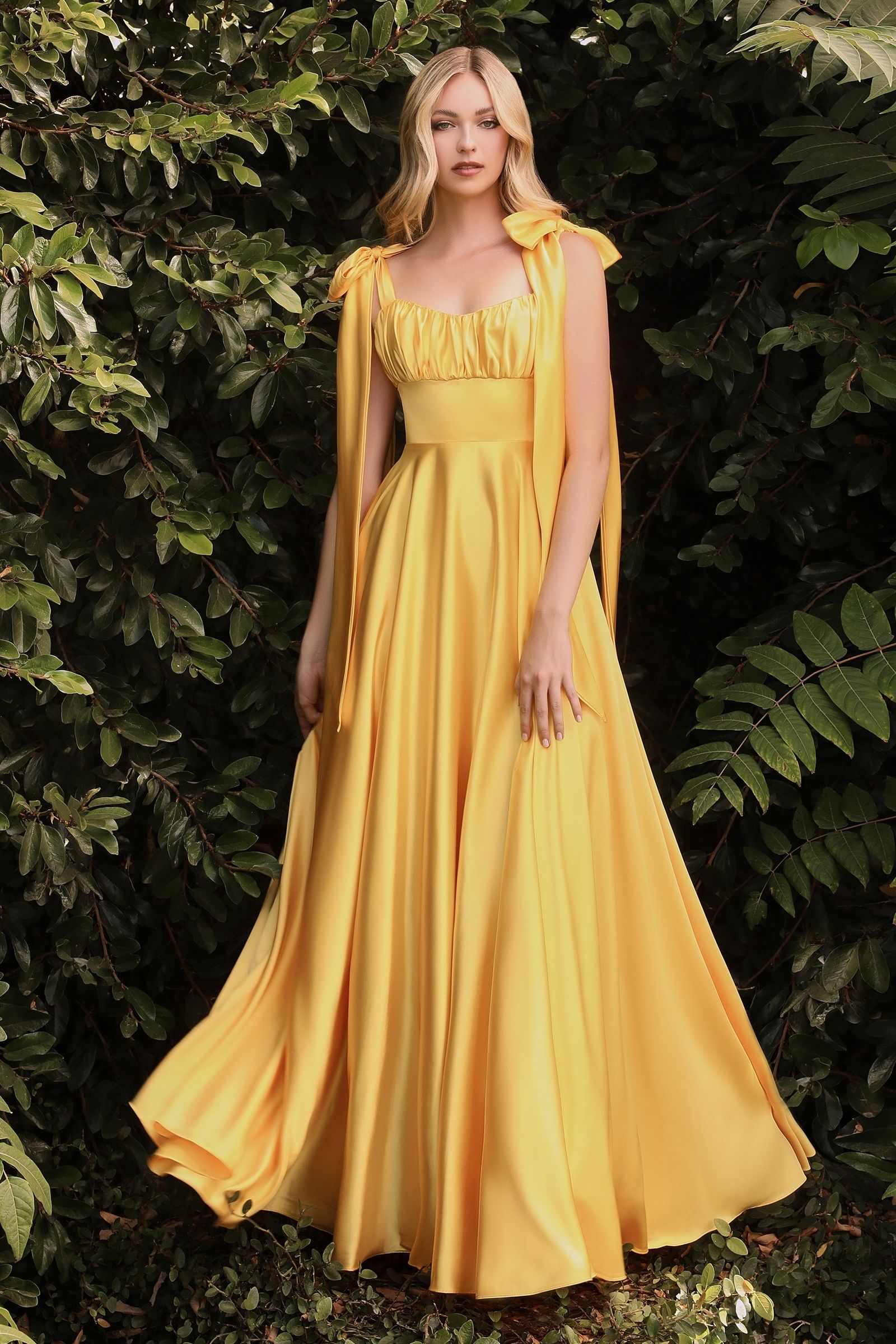Soft satin A-line CD7490