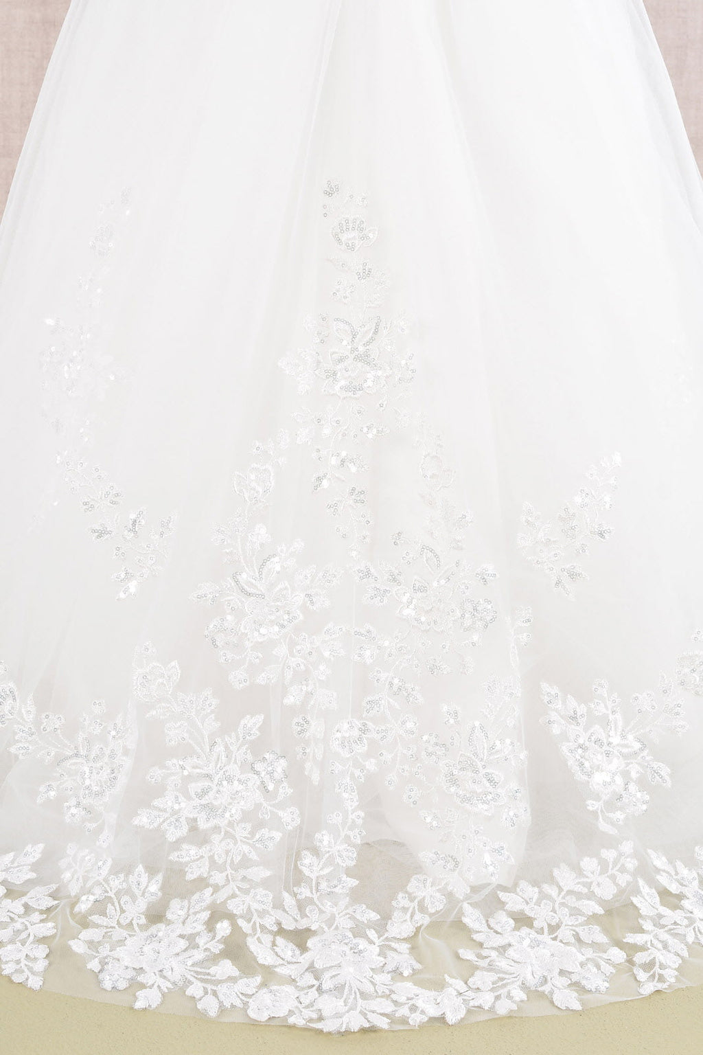 Sequin Embroidery Long Back Hem Mesh A-Line Quinceanera Kids Dress GLGK108