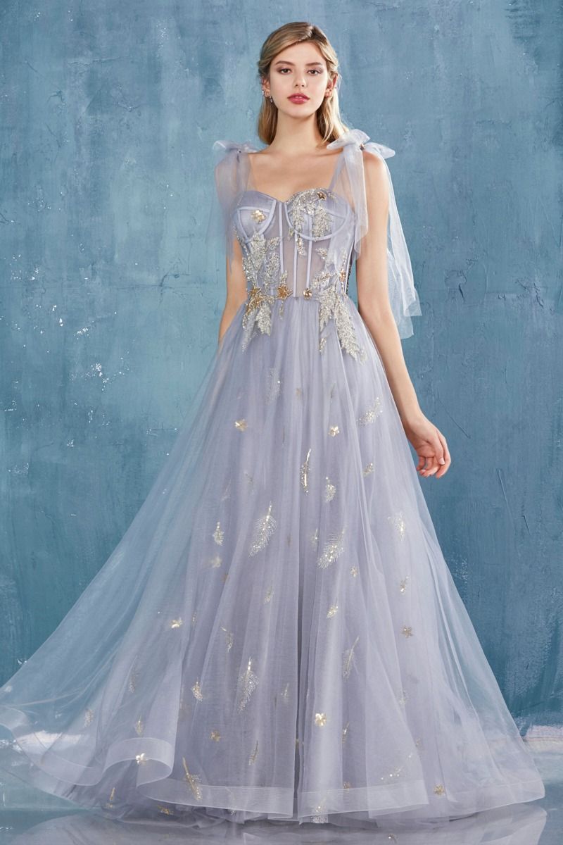 Star of My Eye Royal Princess Look Embroidered Sweetheart Long Ball & Prom Dress CDA0824