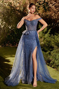 EMBELLISHED OFF THE SHOULDER GOWN CDA1278