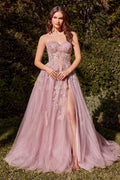 STRAPLESS BLUE BALL GOWN CDA1294