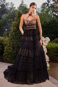 RUFFLED TULLE BALL GOWN CDA1335
