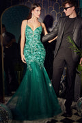 BUTTERFLY PRINT MERMAID GOWN CDCB112 - PrimePick