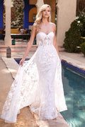 FITTED OVERSKIRT BRIDAL GOWN CDCB046W