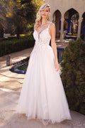 LAYERED A-LINE TULLE BRIDAL GOWN CDCB072W