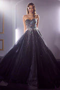 STRAPLESS BALL GOWN WITH JEWEL ACCENTS CDCB114