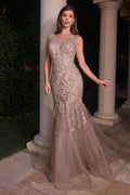 EMBELLISHED MOB MERMAID GOWN CDCB128