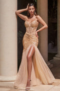 STRAPLESS BEADED MERMAID DRESS CDCD0214