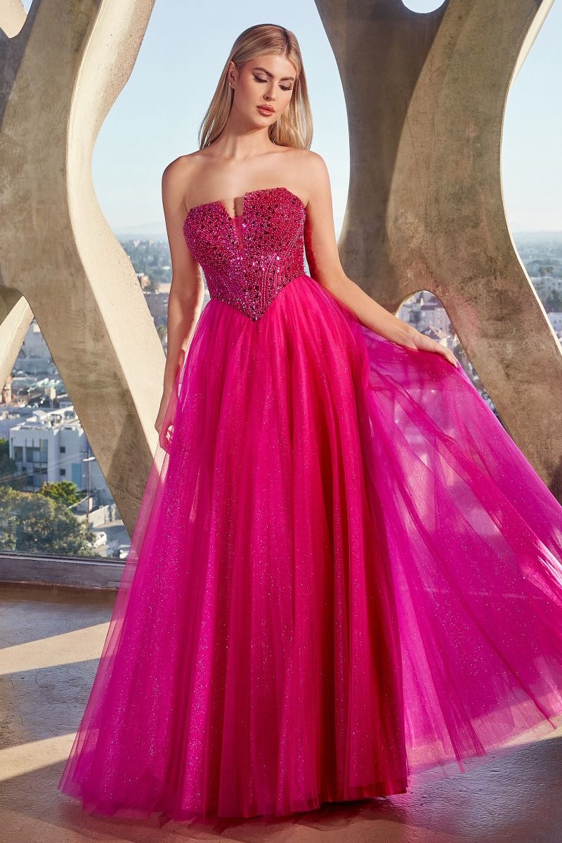 Royal Blue, Lilac, Champagne & Slate Blue Strapless Glitter Ball Gown | Sweetheart Tulle Formal Dress  CDCD0217