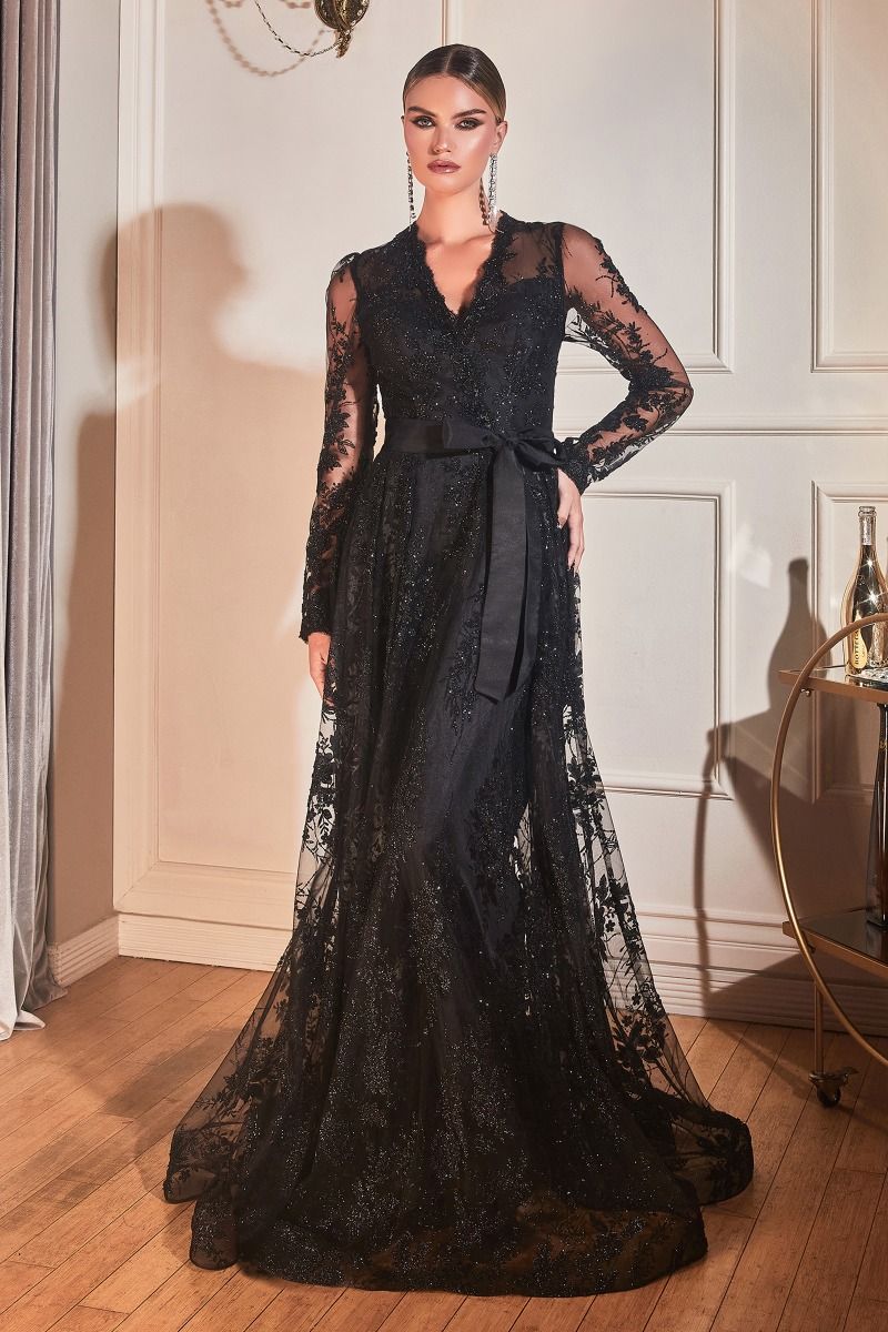 Embellished Ball Gown, Long Sleeve CDCD233