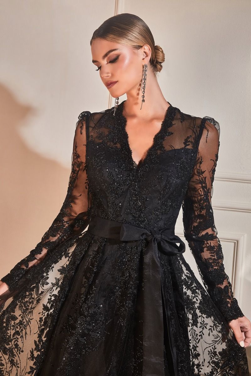 Embellished Ball Gown, Long Sleeve CDCD233