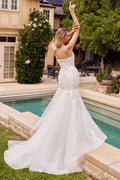 STRAPLESS MERMAID WEDDING DRESS & REMOVABLE SLEEVES CDCD858W