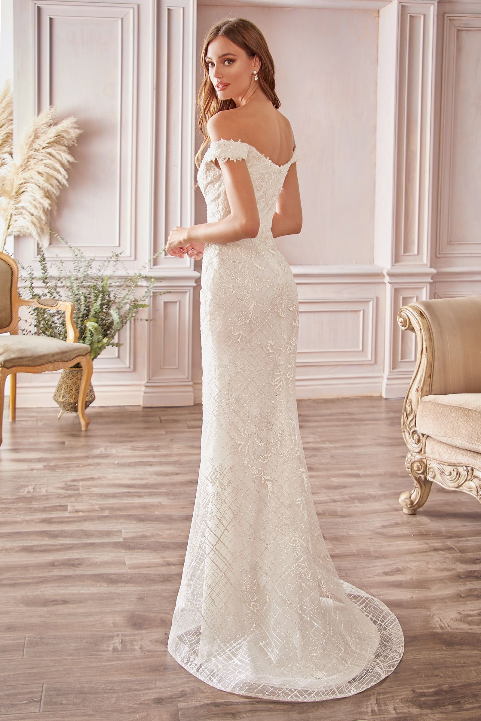Off-the-shoulder Bridal Gown CDCD929