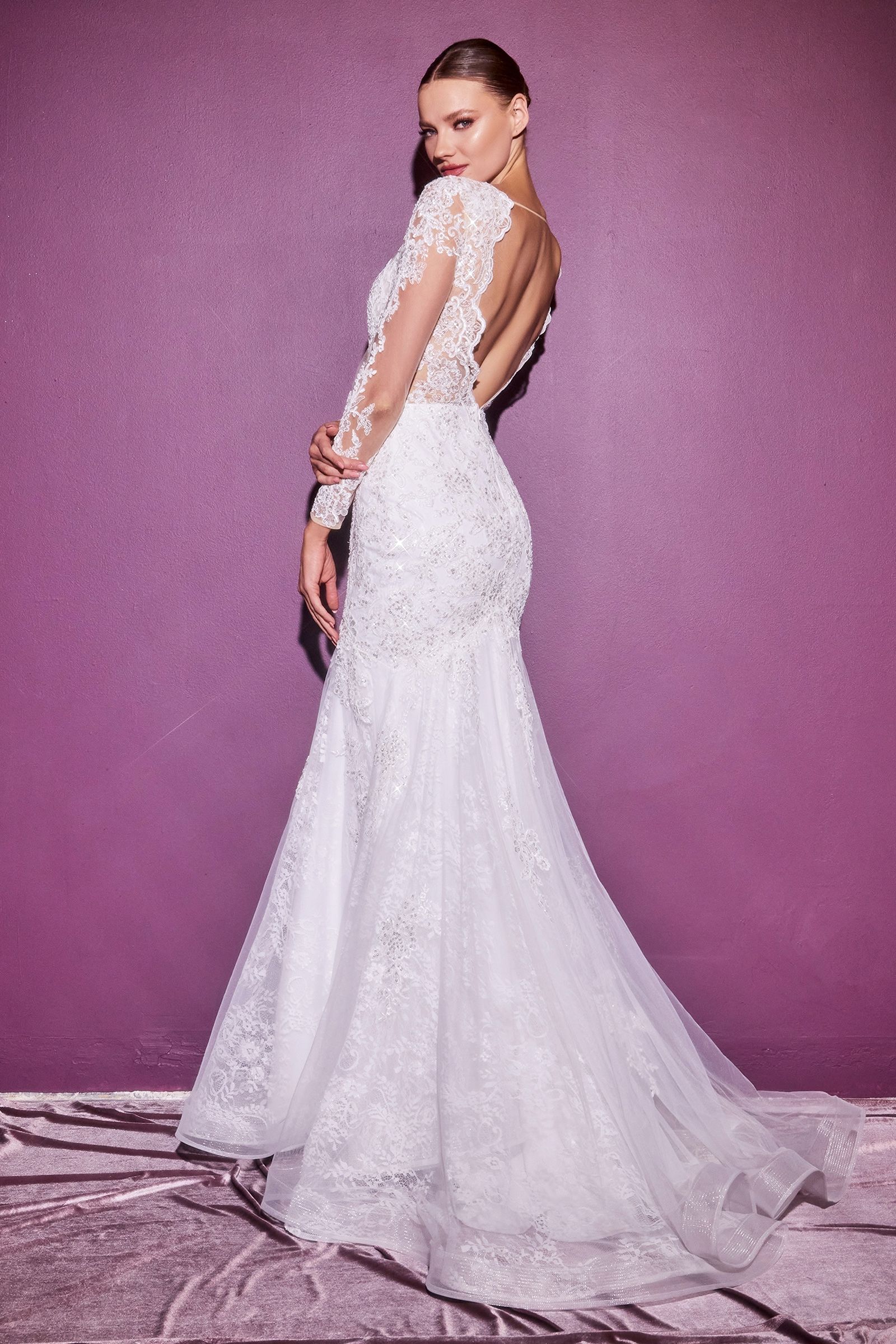LAYERED LACE MERMAID BRIDAL GOWN CDCD951W