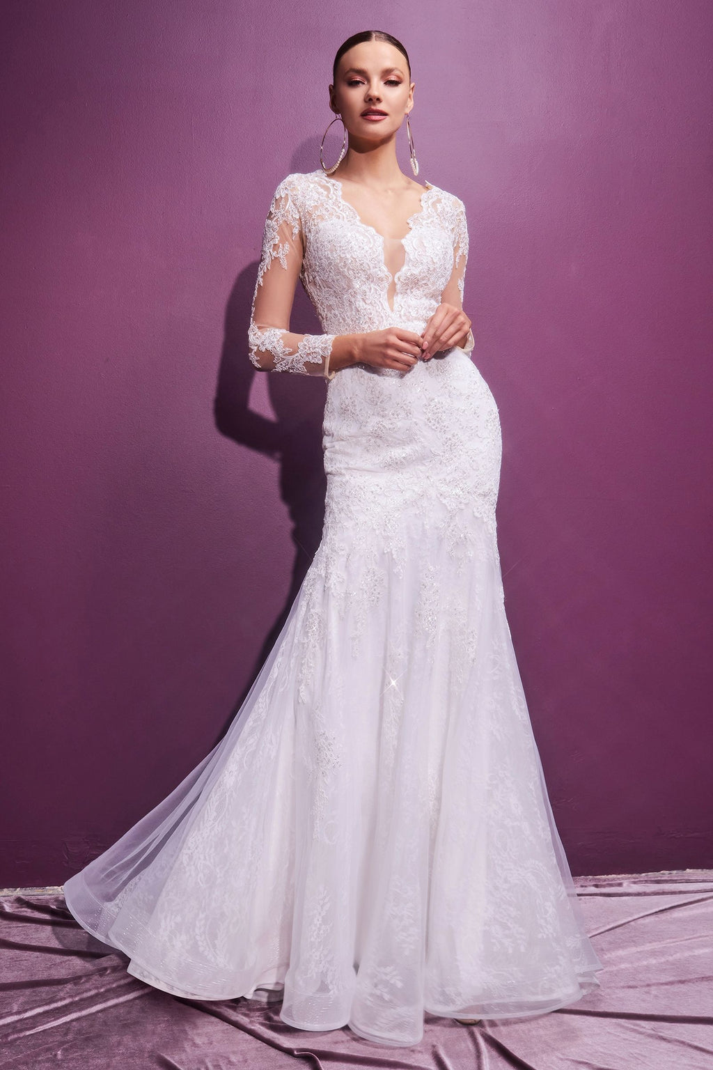 LAYERED LACE MERMAID BRIDAL GOWN CDCD951W