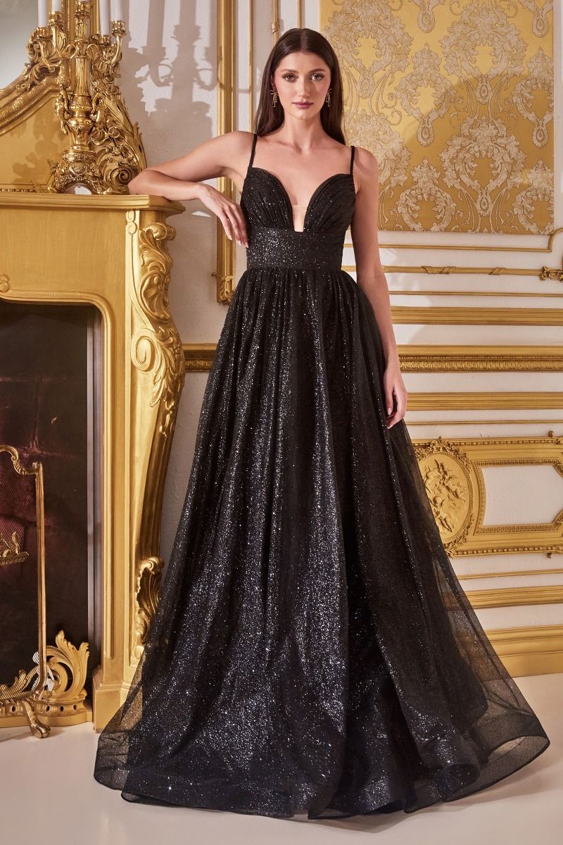 LAYERED GLITTER BALL GOWN CDCD996