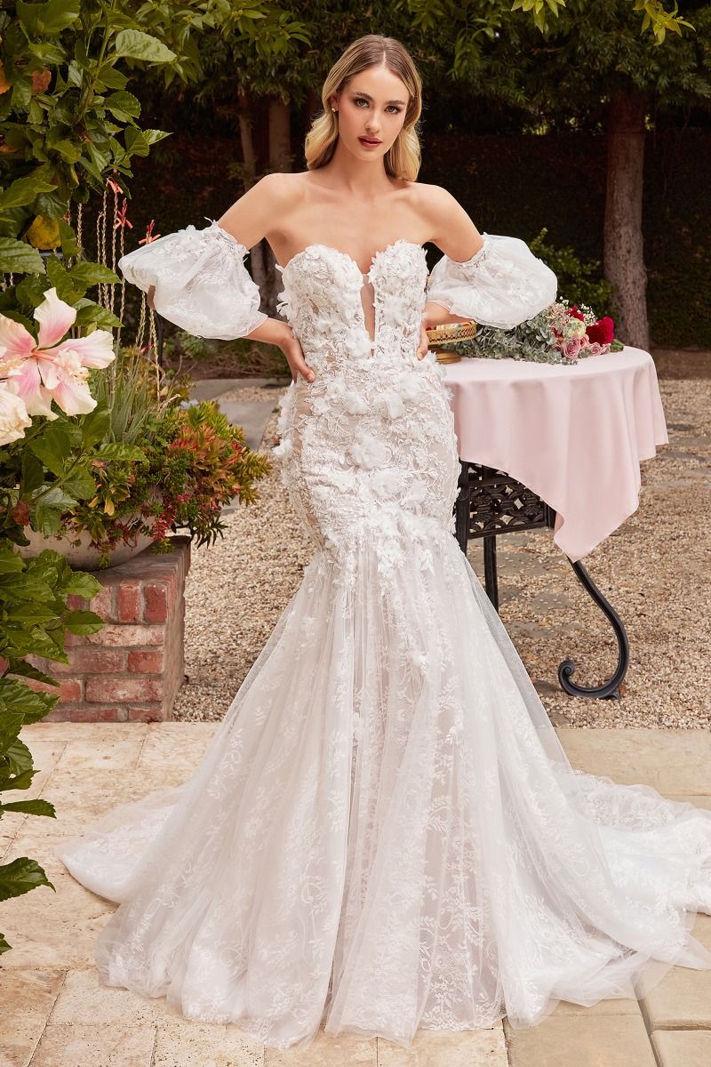 STRAPLESS LACE WEDDING GOWN CDCDS434W
