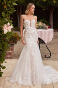STRAPLESS LACE WEDDING GOWN CDCDS434W