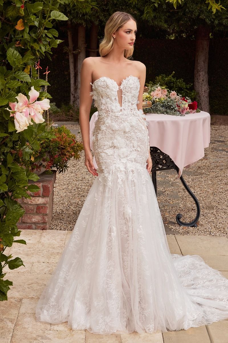 STRAPLESS LACE WEDDING GOWN CDCDS434W