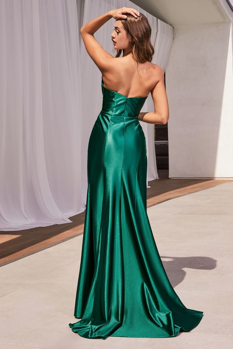 STRAPLESS SATIN GOWN CDCDS487