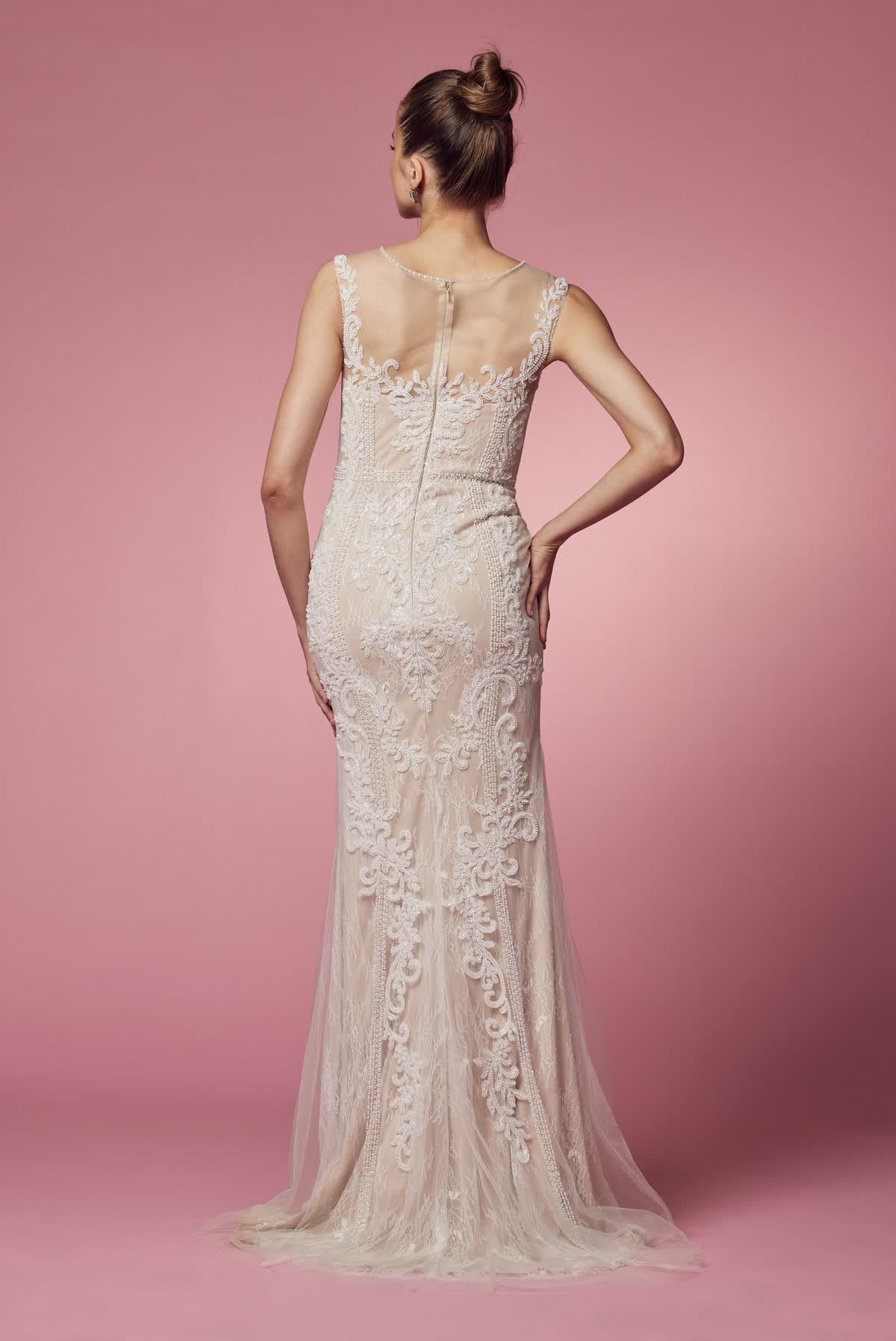 Embroidered Lace Mermaid Long Prom & Mother Of The Bride Dress NXE1006P - PrimePick