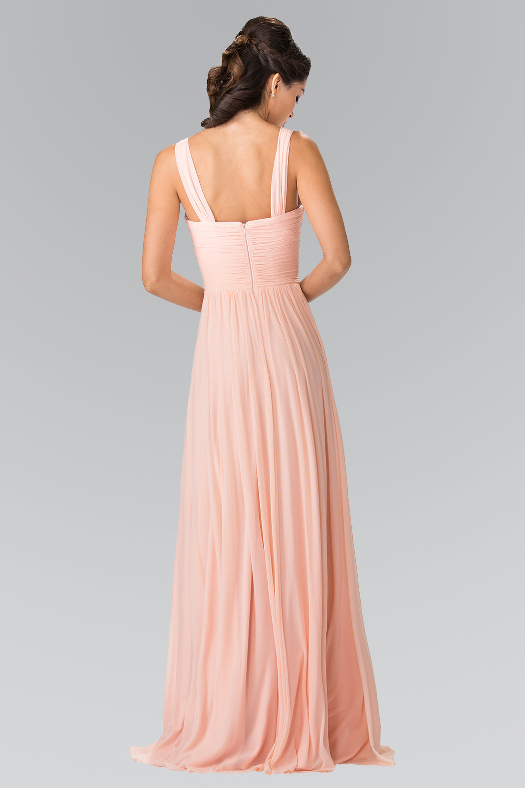 Pleated Bodice Bridesmaids Long Prom Dress GLGL2366