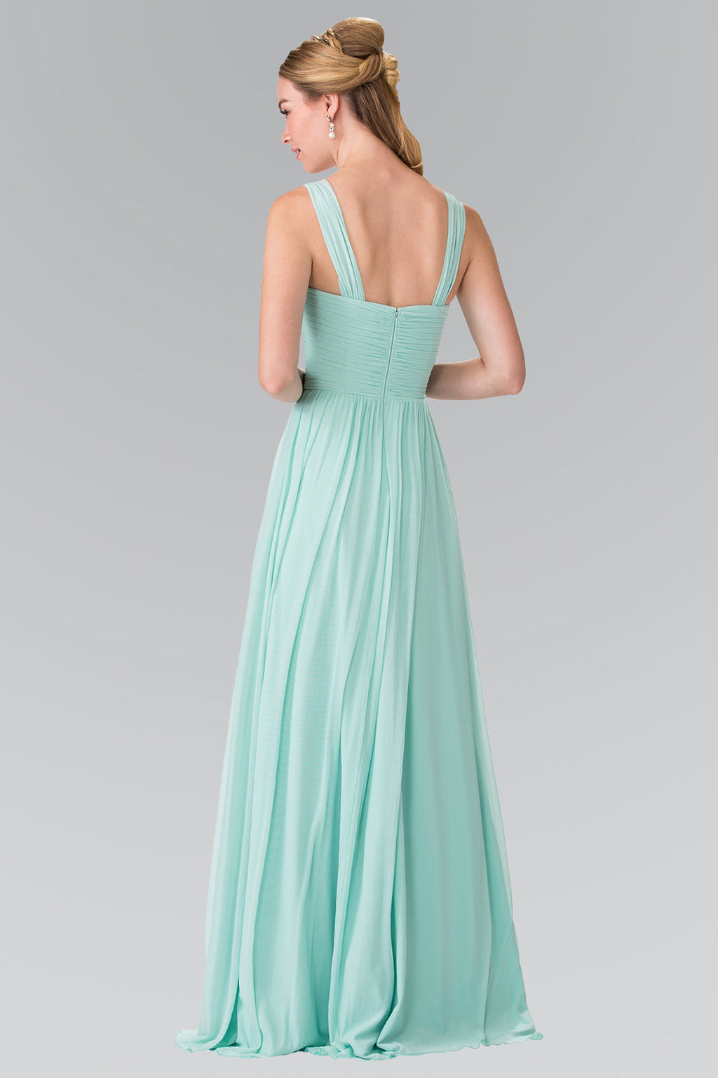 Pleated Bodice Bridesmaids Long Prom Dress GLGL2366