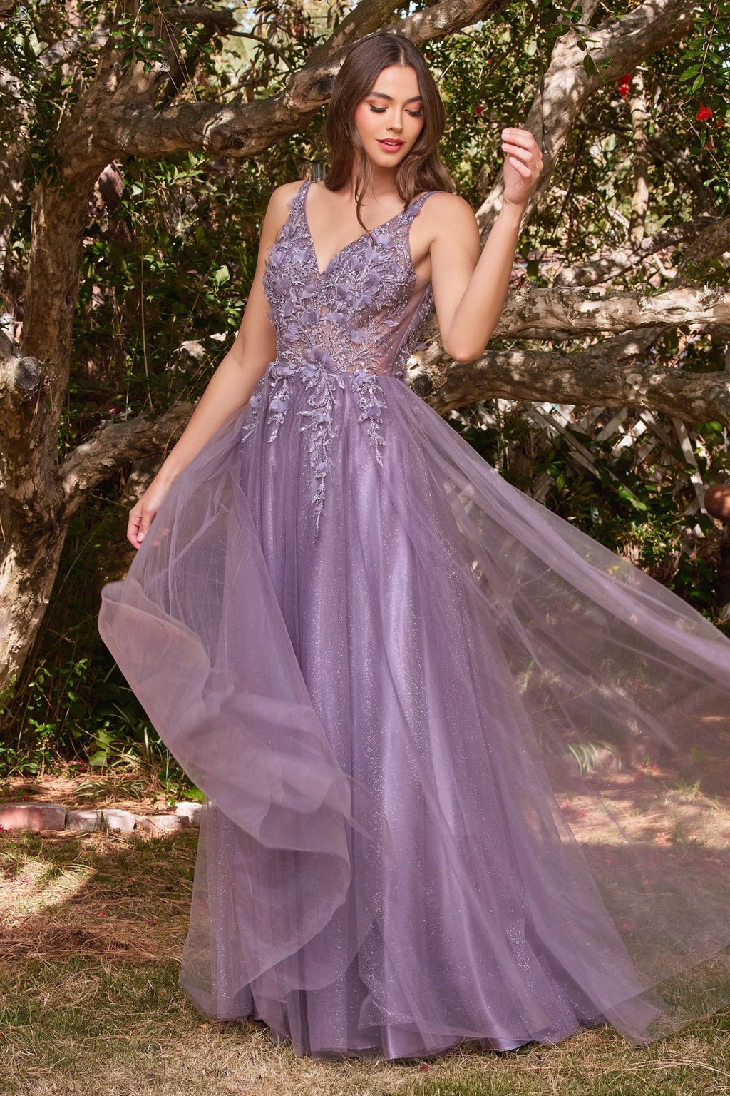 LACE FLORAL A - LINE DRESS CDCD0181 - PrimePick