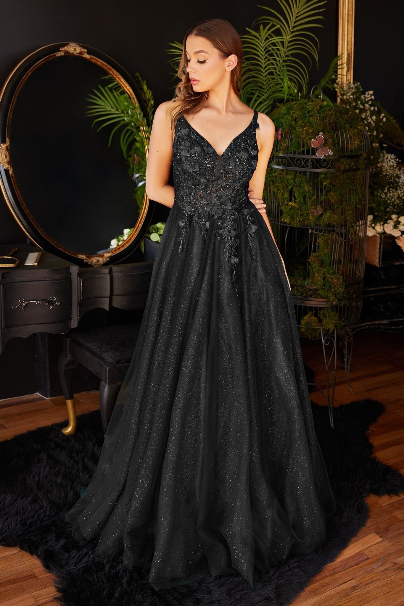 LACE FLORAL A - LINE DRESS CDCD0181 - PrimePick