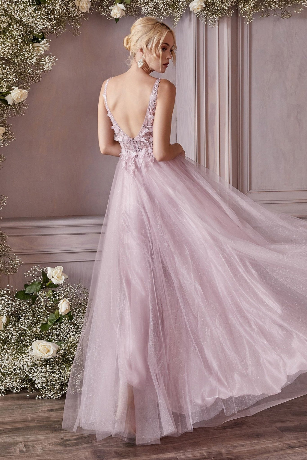 LACE FLORAL A - LINE DRESS CDCD0181 - PrimePick