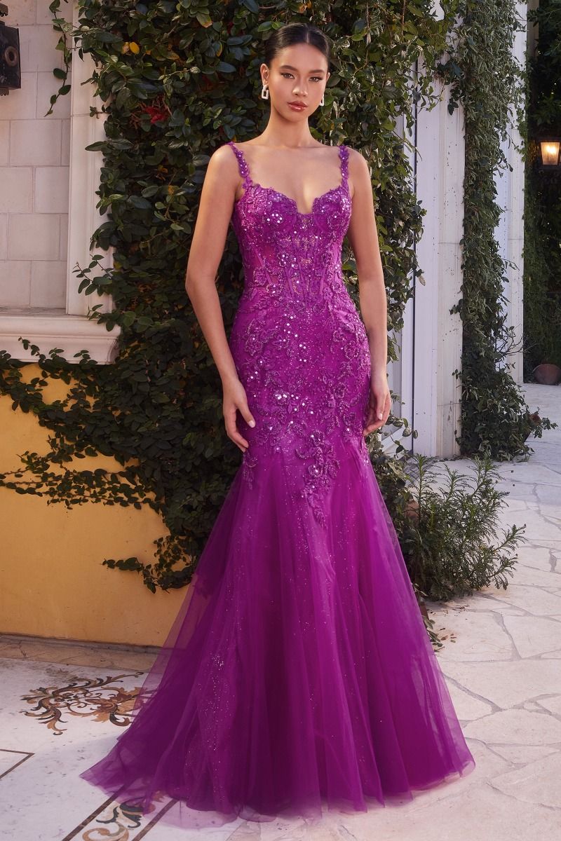 LACE & TULLE MERMAID GOWN CDA1231 - PrimePick