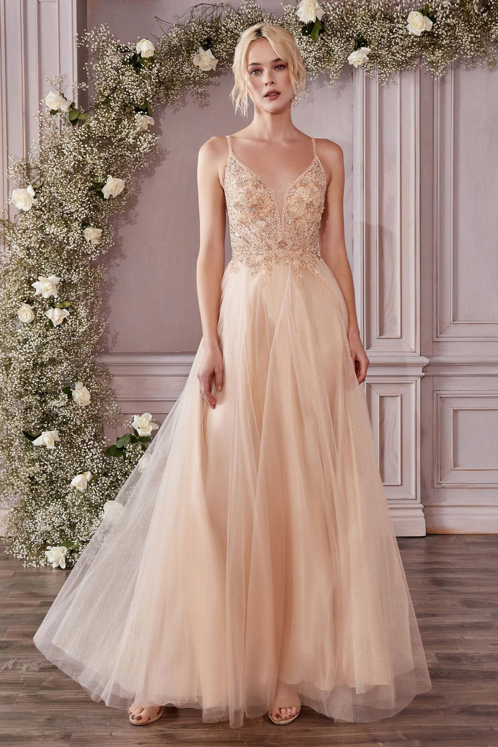 LAYERED TULLE A - LINE DRESS CDCD0195 - PrimePick