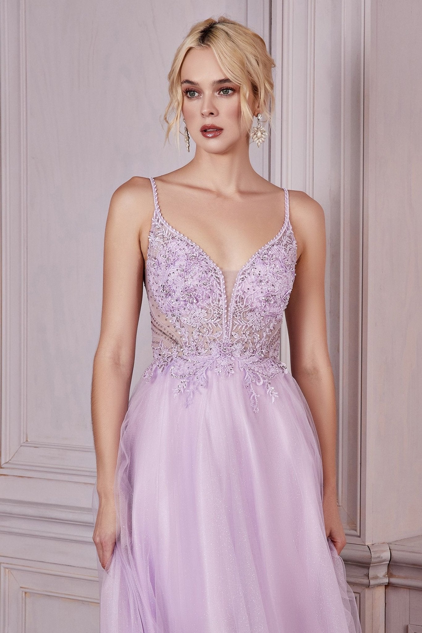 LAYERED TULLE A - LINE DRESS CDCD0195 - PrimePick
