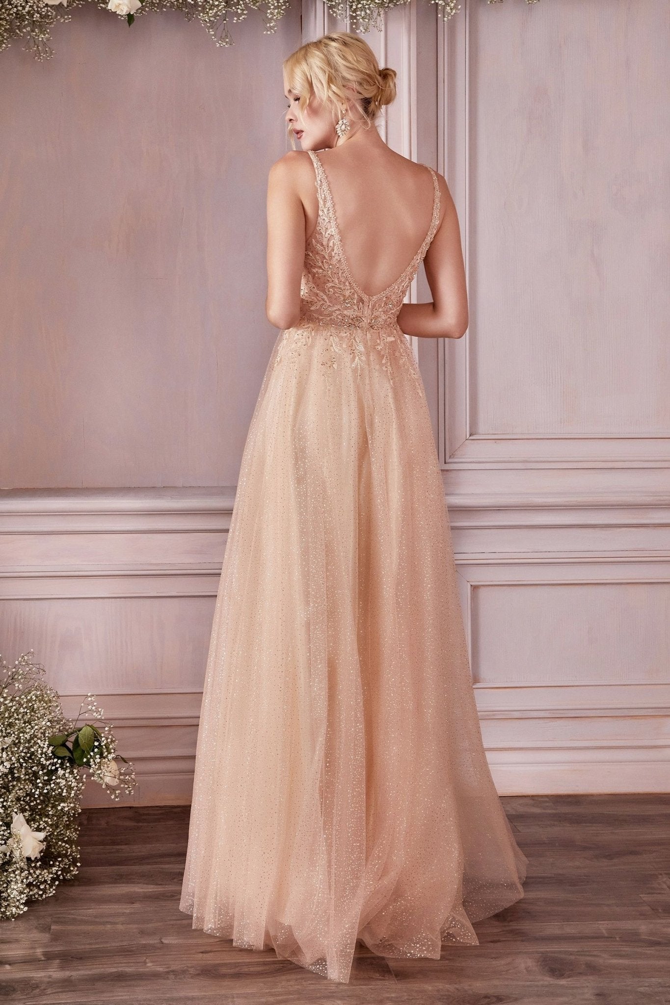 LAYERED TULLE A - LINE GOWN CDCD0196 - PrimePick