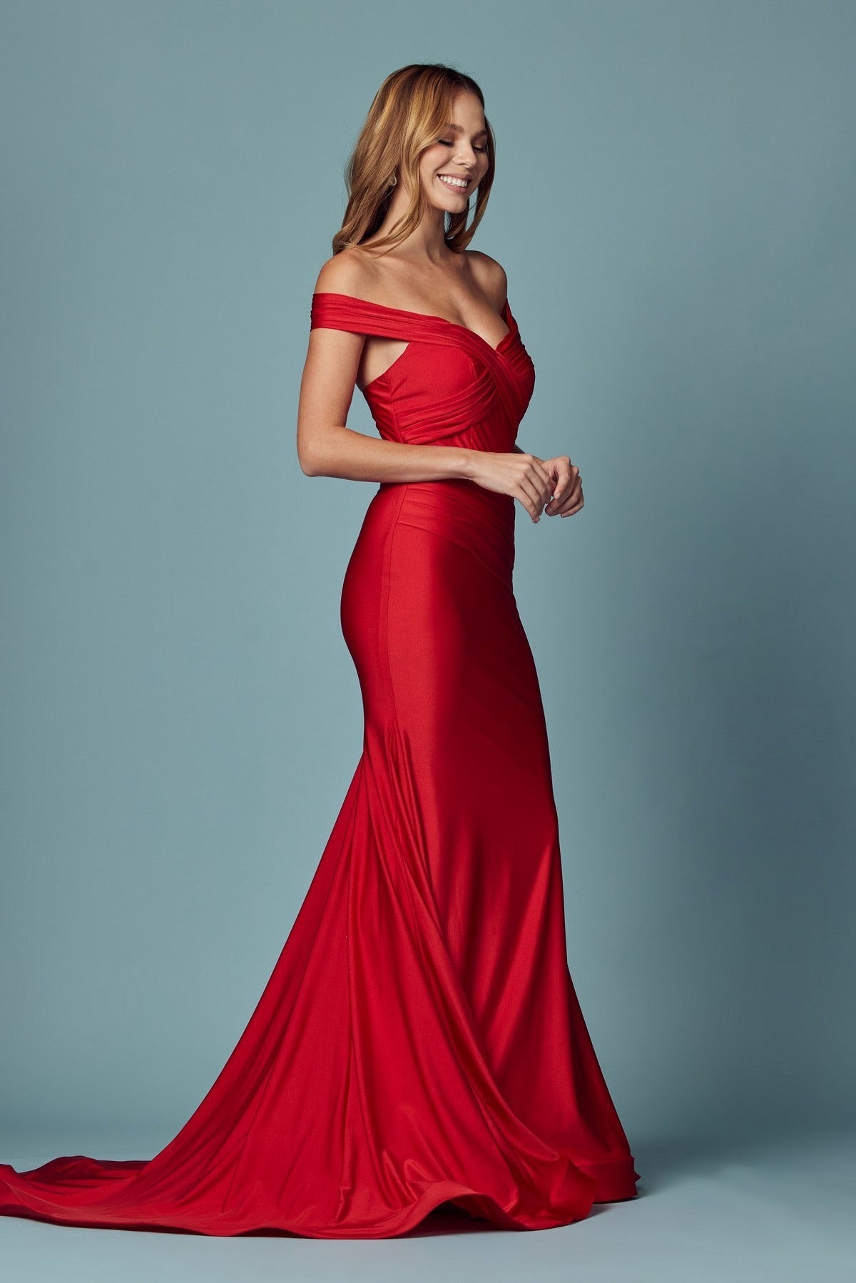 Off Shoulder Mermaid Long Evening & Mother Of The Bride Dress - PrimePick