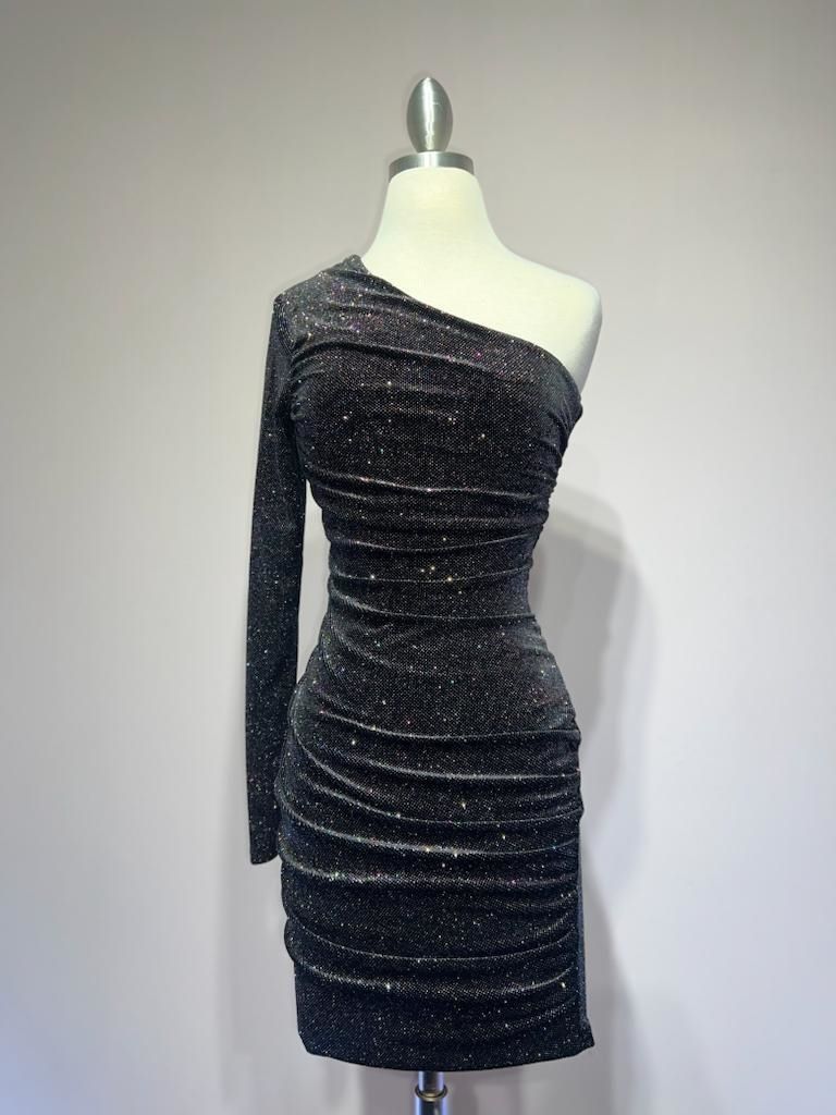 One shoulder fitted dress CDB2311 - PrimePick