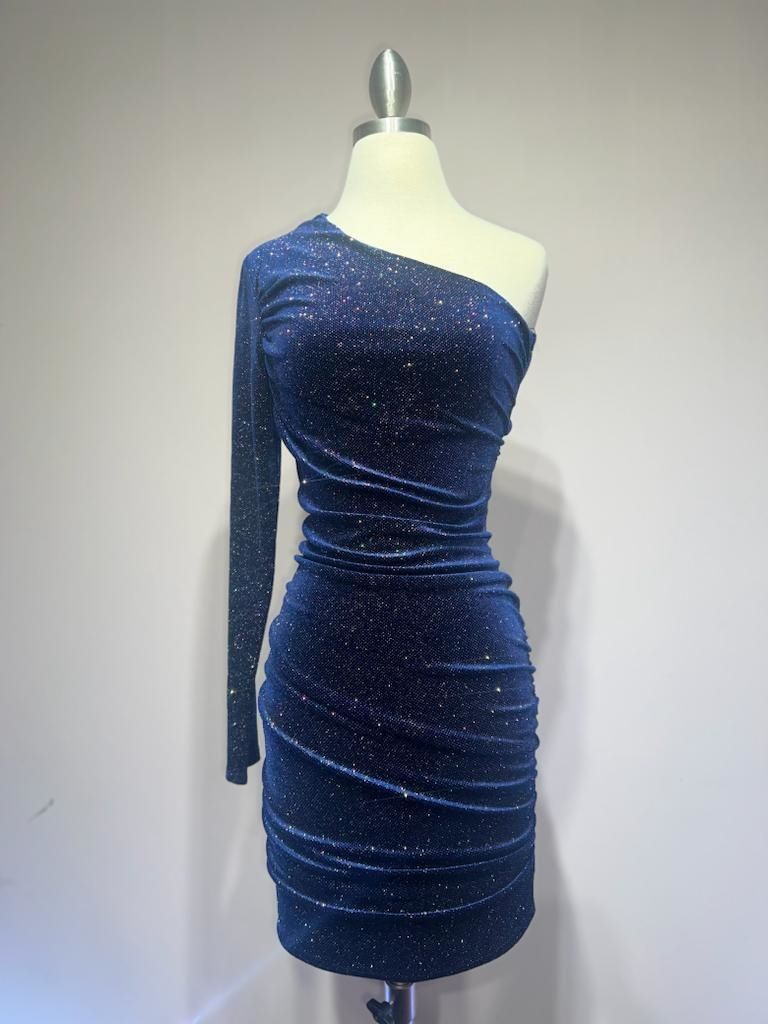 One shoulder fitted dress CDB2311 - PrimePick
