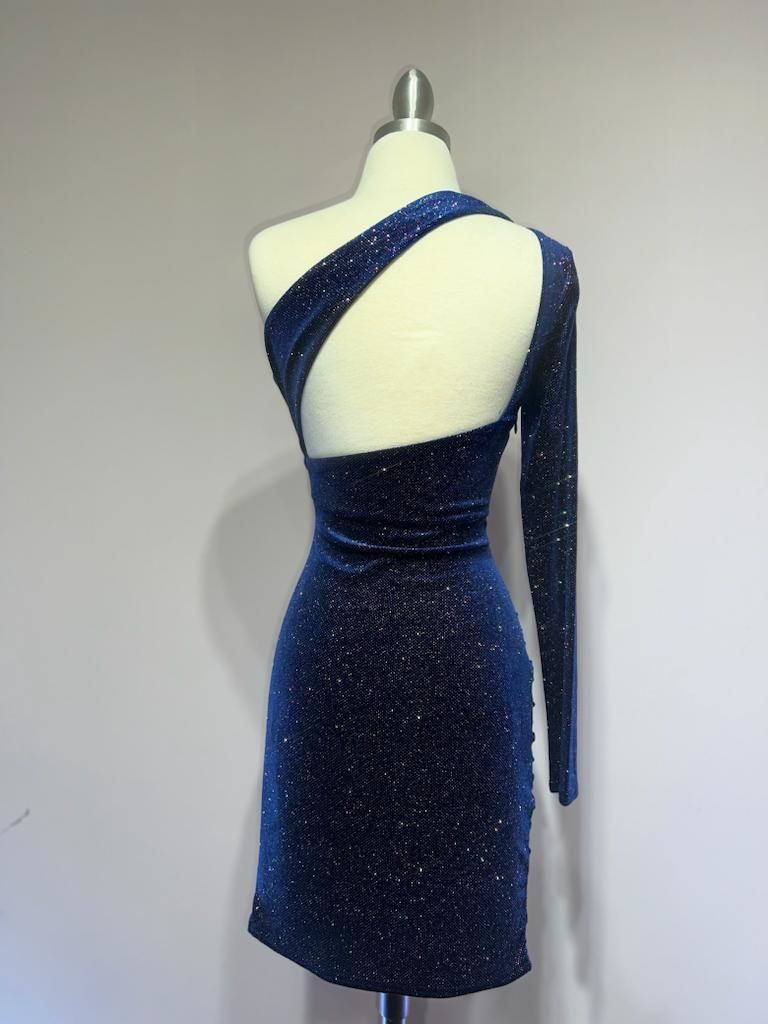 One shoulder fitted dress CDB2311 - PrimePick