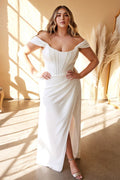 SATIN CORSET WEDDING DRESS CD7484WC - PrimePick