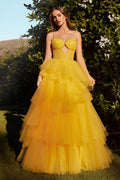 TIERED RUFFLE BALL GOWN CDA1238 - PrimePick