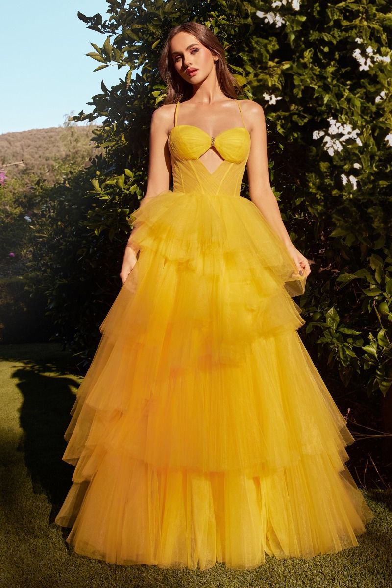 TIERED RUFFLE BALL GOWN CDA1238 - PrimePick